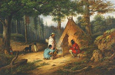 Caughnawaga Indians at Camp, Cornelius Krieghoff